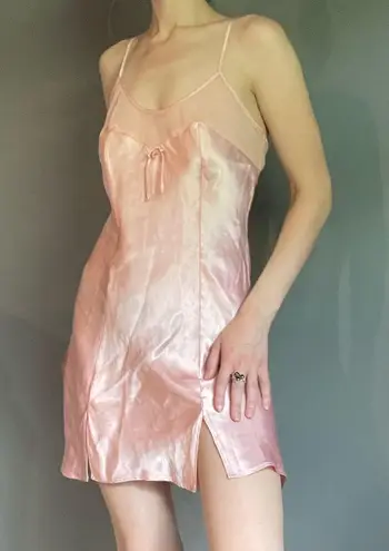 Jaclyn Smith vintage pink silky slip dress