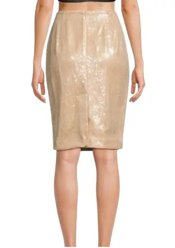 Milly NWT Adley Gold Sequin Pencil Skirt MEDIUM