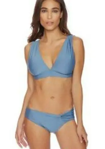 Luxe NWT by Lisa Vogel Front Twist Metallic Bikini