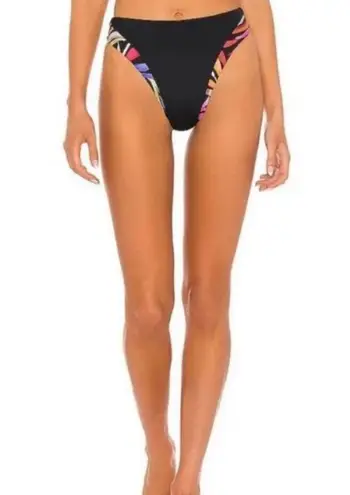 Beach Riot Black McKenna Rainbow Zebra Bikini Bottom