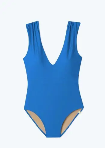 Summersalt The Ruched Backflip Swimsuit Azure Blue Size 8