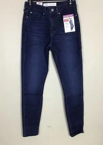 Levi Strauss simply stretch Dark wash mid rise super skinny Jeans sz 4 Blue