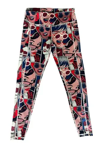 Constantly Varied Gear Ladies Pop Art Leggings Medium Red
