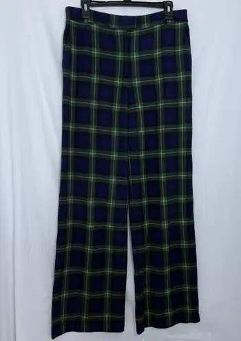 J. McLaughlin Brock Pants Regimental Plaid SZ 10 Classic Holiday Preppy Timeless