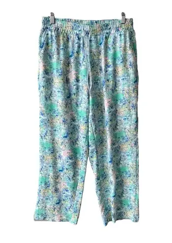 MUK LUKS Printed Pajama Pants Blue Size L