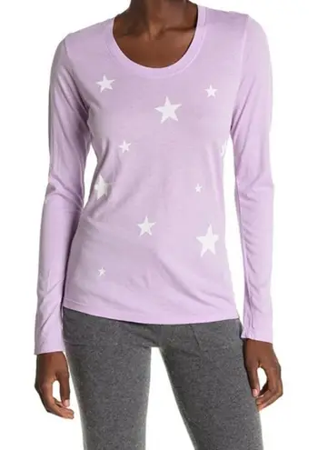Sundry Purple & White Star Long Sleeve Tee Shirt (1)