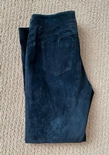 Etcetera Black Y2K Suede Straight Leg Pants