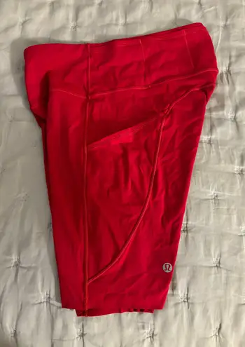 Lululemon Red biker shorts