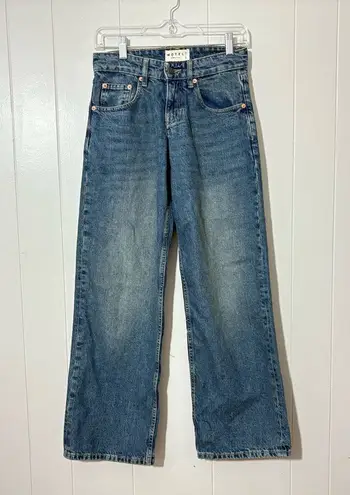 Motel Parallel Low Rise Jeans Size 24x32 Blue