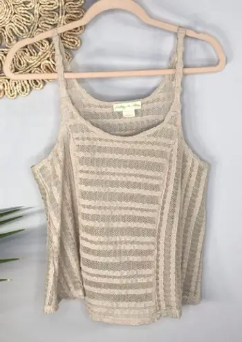 Staring At Stars | Striped Crochet Sheer Tank Top