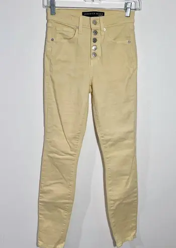 Veronica Beard New Maera High Rise Skinny Jeans In Mustard Size 24/00 Button Fly