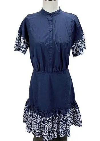 Rebecca Taylor | S | La Vie Eyelet Embroidered Short Sleeve Dress Lace Cutouts