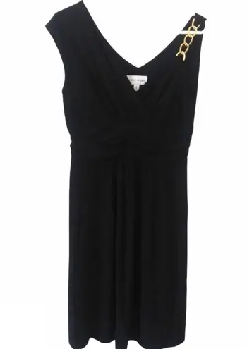 Ronni Nicole black dress gold chain detail Size 8