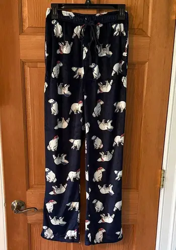 Navy Polar Bear Pajama Pants Size Small Unisex NEW Blue