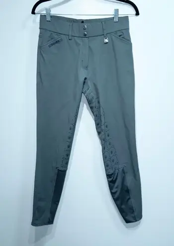 New Romfh Desert Sage Gray Isabella Full Grip Equestrian Riding Breeches 28R Size 28