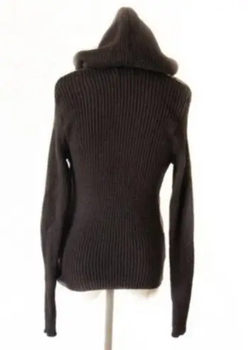 Say What? Say What Jacket XL Juniors Puffer Knit Hooded Plaid Ribbed Cozy Warm Toggle