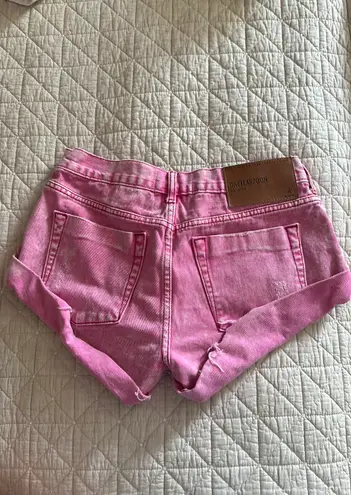 One Teaspoon Pink Denim Shorts