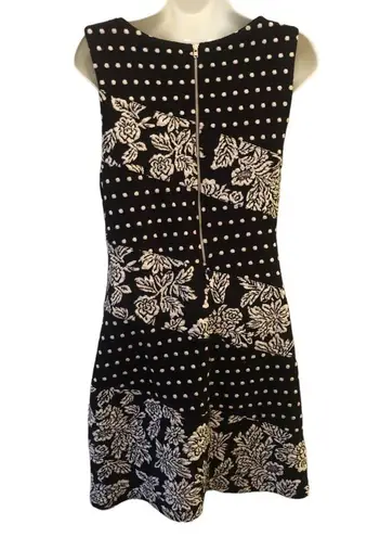 Maeve  Anthropologie Effamy Jacquard Sheath Dress Size M Black White Dot NWT