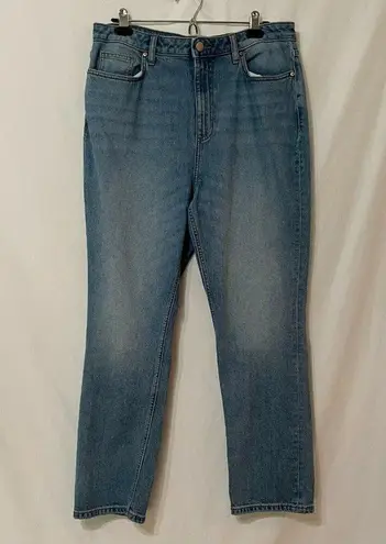 Elizabeth and James Blue Vintage Straight High Rise Jeans Womens 16 Light Wash