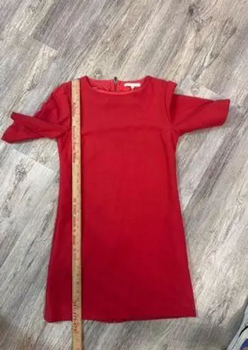 Maje Shift Dress Short Sleeve Career Casual Party Dress Red Size 1 (US Small)