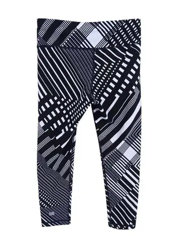 Tommy Hilfiger  Sport Leggings Womens XL Black White Geometric Active Gym