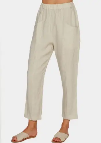 Mate the Label NEW NWT Willow 100% Linen High Waisted Pant in Natural