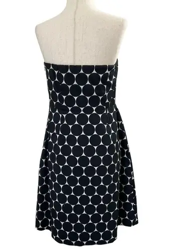 The Limited  Fit & Flare Tube Dress Polka Dots Size 6 Black White