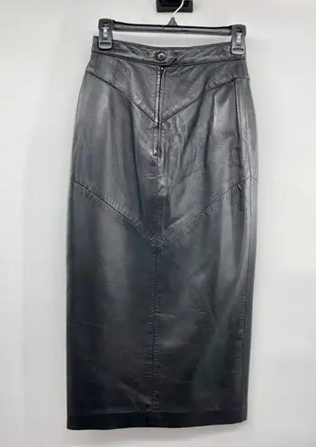 Siena Leather Skirt Womens 6 Used Black