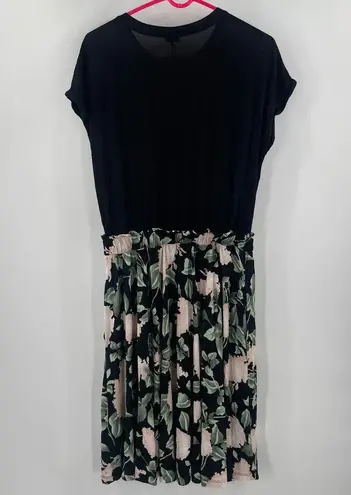 LASCANA Dress Size 10 NWT Jersey Knit Travel Vacation Casual Beach Sundress Black