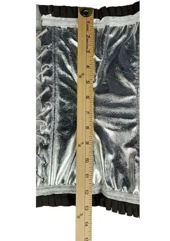 Mystery House Kiss Me Candy Girl Costume Size Large Sexy Silver Halloween Silver