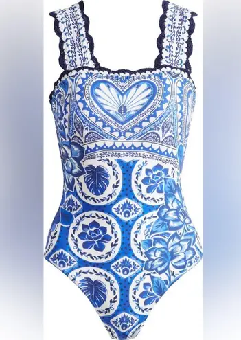 Farm Rio Tile Dream One-Piece Swimsuit, Size Small, $275