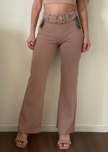 NWT! Rose Belted Work Pants Pink