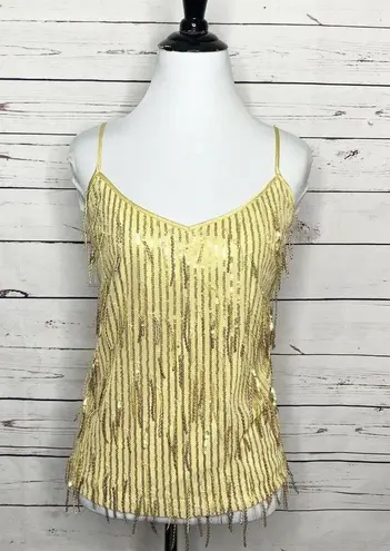 Zeagoo NWT Gold Dripping Sequins Tank Top Size Large