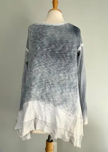 T Party Fashion T Party Light Blue White Sponge Knit Pullover Sweater