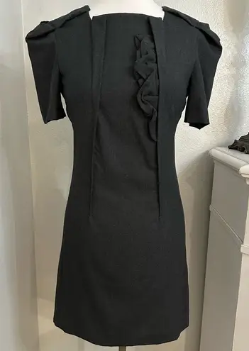 Miu Miu Gray Wool Classic Short Sleeve Dress Size 38