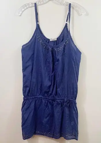 Converse  One Star Tie Waist Navy Semi Sheer Mini Dress