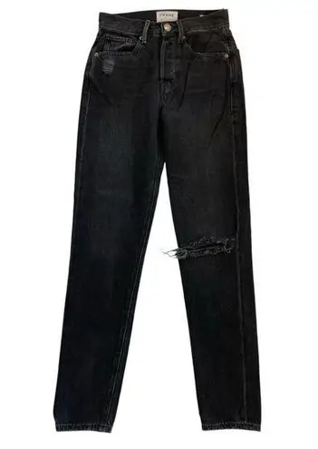 Frame Le Original Skinny Jeans Womens 24 Black Ripped Grunge Whimsigoth Festival