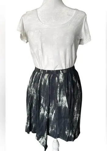 The Kooples White and Green Knee-Length A-Line Skirt