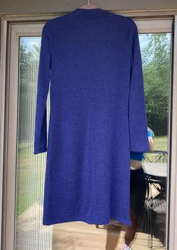 Banana Republic NWT  Factory Size medium blue mock neck maxi dress long sleeve