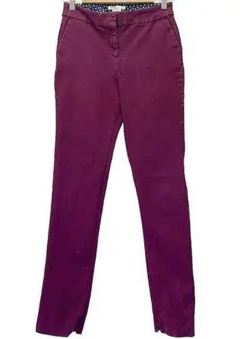 Boden Slim Straight Chino Pants in Maroon Women’s Preppy Casual Pant Size 4 Long