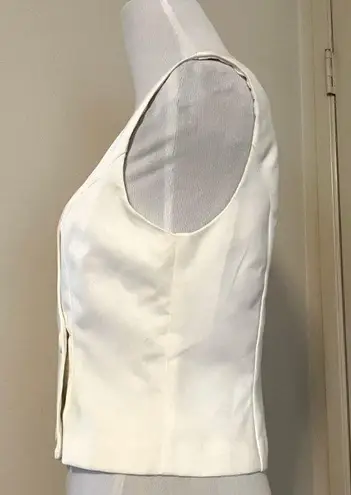 Lucy Paris Surplice Vest Top In White