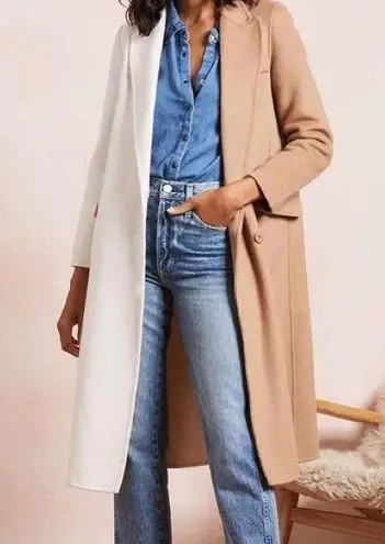 NWT The Westside two toned split wool coat