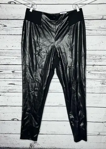 Inc international Concepts NWT XL Black Faux Leather Ponte Knit Skinny Leggings