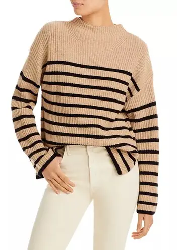 Rails  Claudia Tan Funnel Neck Black Striped Knit Wool Cashmere Blend Sweater XS thumbnail 1