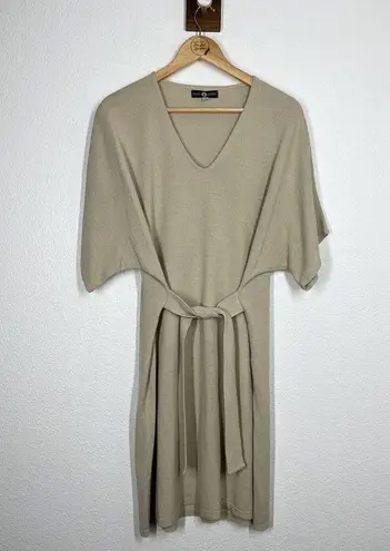 Daisy Street Tie Waist Knitted Shirt Dress XL Nude Dolman Sleeves