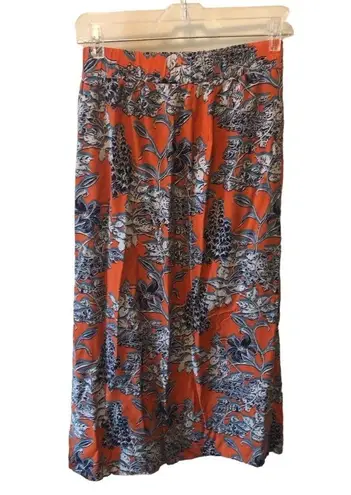 CAbi  Style #5250 Calypso Skirt Sz. M Maxi Floral Orange Blue Beach Vacay