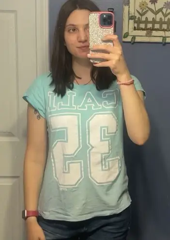 Justice blue/purple 35 color changing short sleeve shirt XL Girl’s, S Women’s