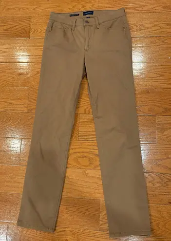 Charter Club Lexington Straight Leg Pants – Size 4 – Khaki Cotton Stretch