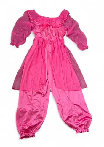 Vintage Lingerie Sleep Romper Pink Size M