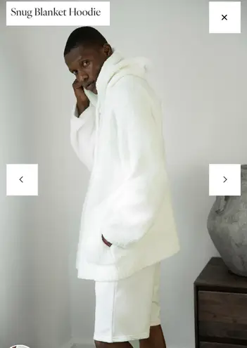 Sunday Citizen Snug Blanket Hoodie Cozy White Hooded Fleece Pullover